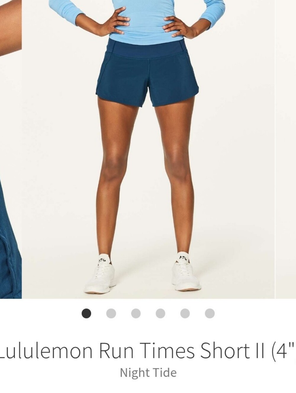 Lululemon Run Times Short II Size 4 Night Tide